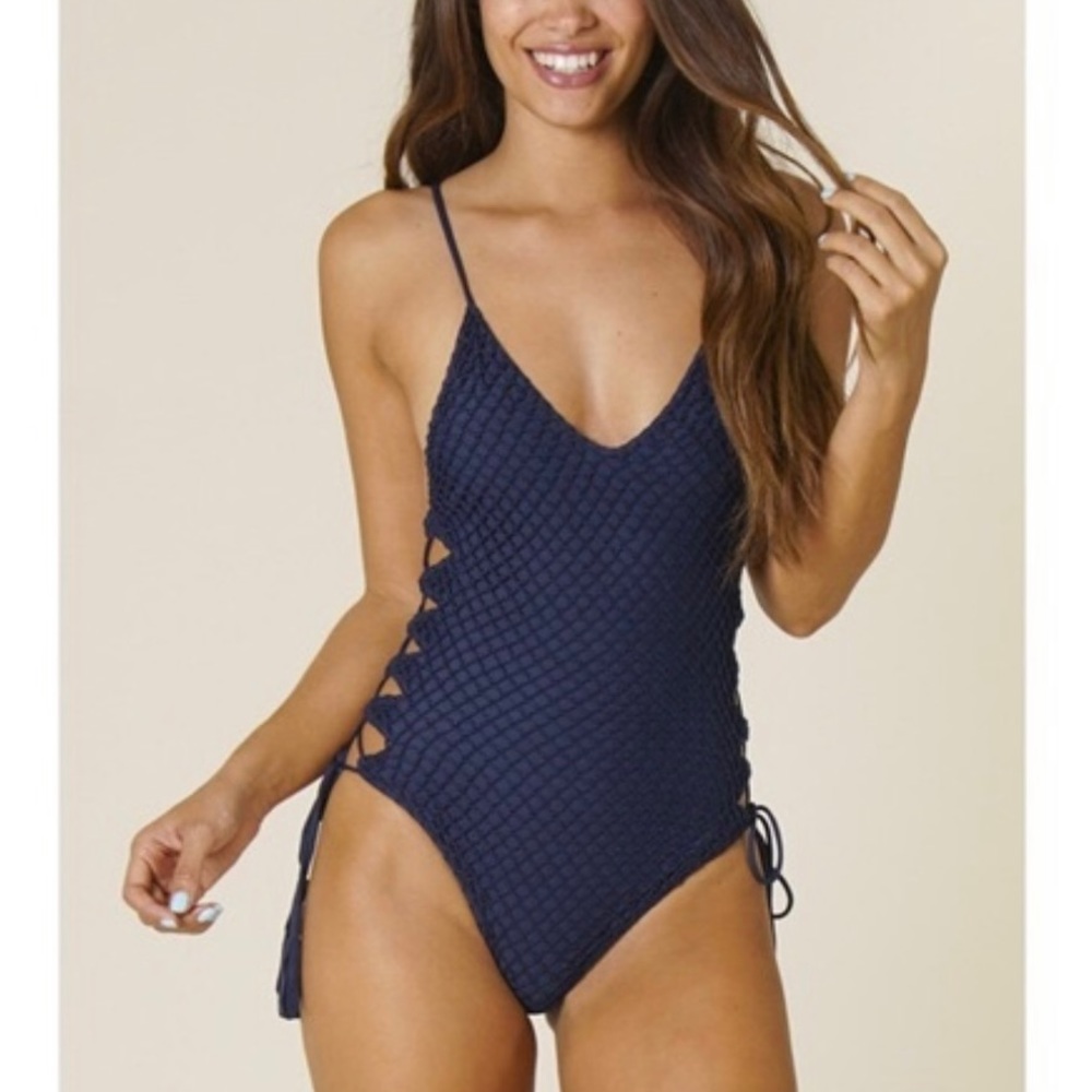 Acacia Swim Florence Navy one piece